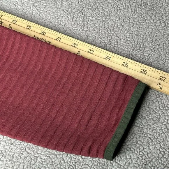 L.L. Bean Pullover Mens Medium Airlight Knit Red Textured Snap Mock Neck Casual - Picture 9 of 11